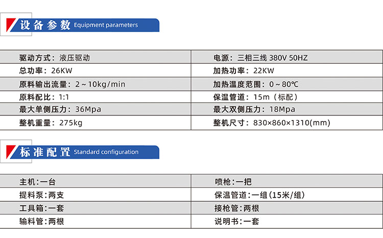 JX-H5600液壓聚脲噴涂機參數 JX-H5600液壓聚脲噴涂機參數